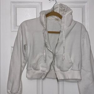 Cropped white sweater